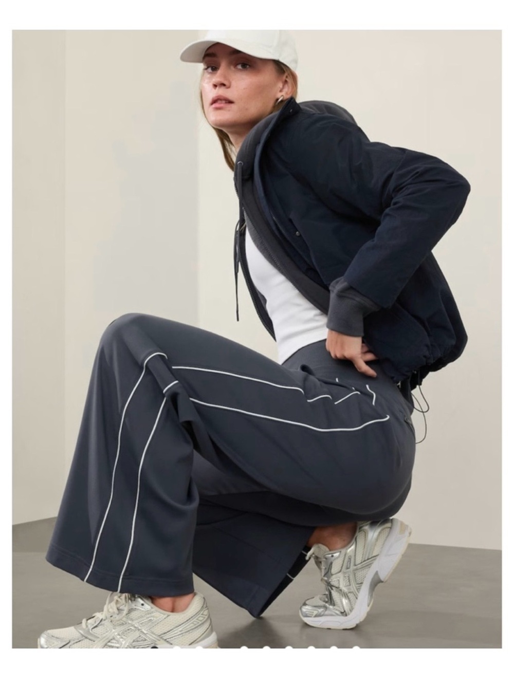 ATHLETA 🩶 Venice High Rise Wide Leg Track Pants